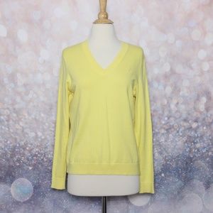 Lilly Pulitzer Yellow V Neck Knit Sweater Blouse